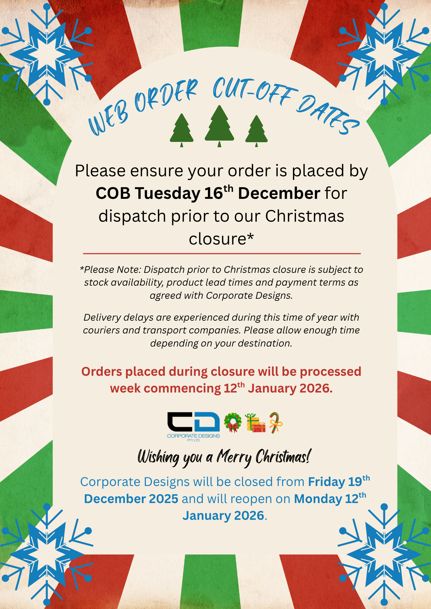 CD 2025 Website Christmas Notice
